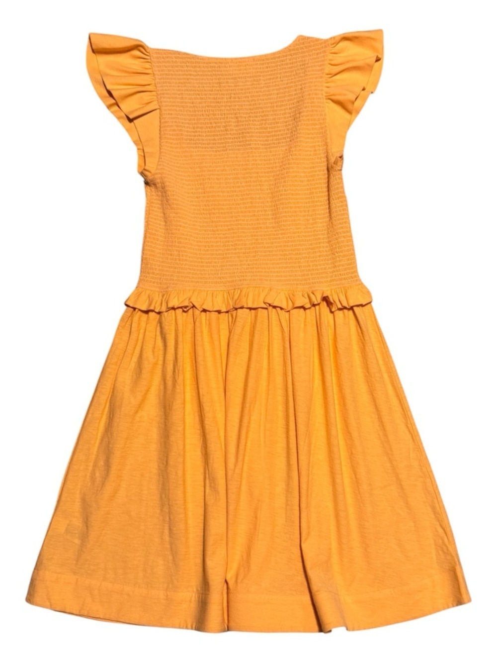 080 NATION LTD. Women's Ginger Smocked Pima Cotton Dress - Tang, Medium - Picture 8 of 16